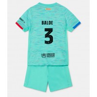 Camisa de Futebol Barcelona Alejandro Balde #3 Equipamento Alternativo Infantil 2023-24 Manga Curta (+ Calças curtas)